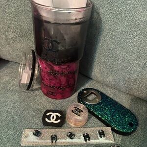 Inspired Pink and Black Accessories Set